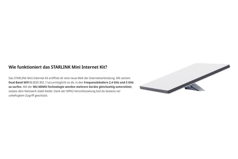 STARLINK MINI KIT Internet Kit | 100 Mbit/s | Mobile Wifi  | Neu OVP  - Bild 4 von 4