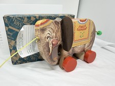 Vintage 1993 Fisher-Price Wood Jingle Elephant 6145 Limited 1 of 5000 Box