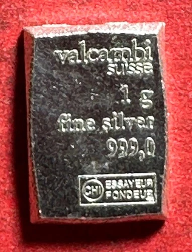 Vintage US .999 FINE SILVER 1 Gram! Old Bullion Mini Bar!