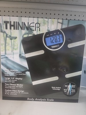 Thinner by Conair Scale for Body Weight, Digital Bathroom Scale with Body Fat