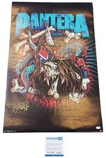 Pantera Vinnie Paul Signed Autographed 24x36 Poster ACOA