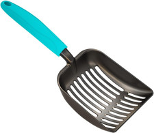 Cat Litter Scoop, Non-Stick Plated Aluminum Alloy Sifter, Kitty Durable Metal Sc
