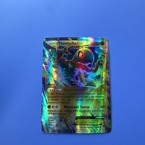 Pokémon "HAWLUCHA" EX Furious Fists 64/111 Ultra Rare Holo card! Heavy Use!💥