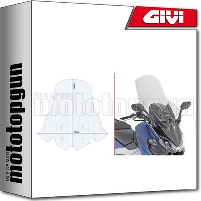 TRANSPARENT WIND-SCREEN GIVI SYM MAXSYM TL 500 / 508 2023 23 2024 24