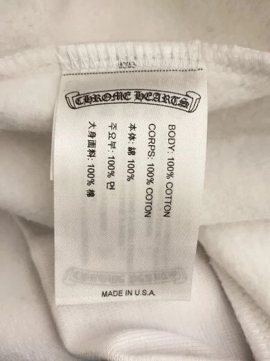 FELPA CON CAPPUCCIO CHROME HEARTS FERRO DI CAVALLO Felpa con cappuccio floreale XXL Cotone Bianco Stampa 