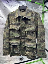 VTG Military Tiger Stripe Ripstop Jungle Jacket OG-107 XS Regular Vietnam Era