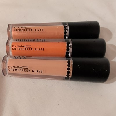 Mac Cremesheen Lip Glass unboxed 3 diffrent shades 