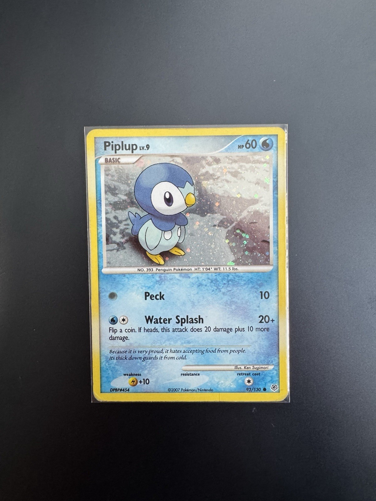 Pokemon Card Piplup Holo Diamond & Pearl Base Set 93/130 Lightly Played