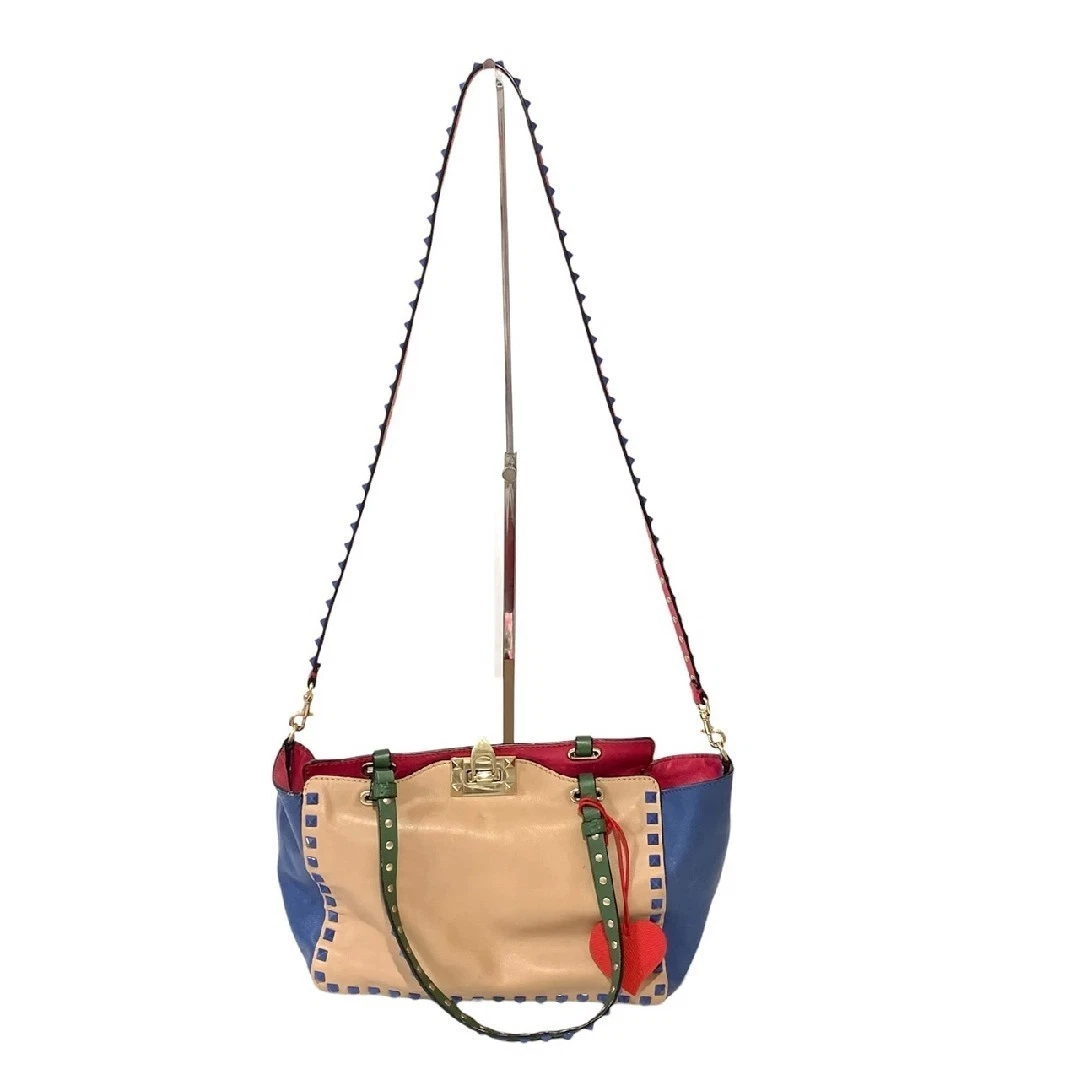 VALENTINO☆ROCKSTUD トート 2WAY Valentino Garavani Rockstud Multicolor 2way Shoulder Tote Bag