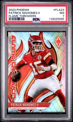 2023 PANINI PHOENIX FLAME THROWERS #FLA23 PATRICK MAHOMES II PSA 7