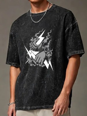 Herren T-Shirt Oversize Long-Tee Urban  Rundhals Sommer Baumwolle Street S-XXL