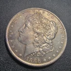 1886 $1 MORGAN SILVER DOLLAR 90% AU CONDITION