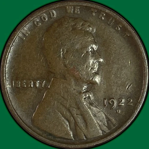 1922-D Lincoln Wheat Cent Fine F Coin #34293