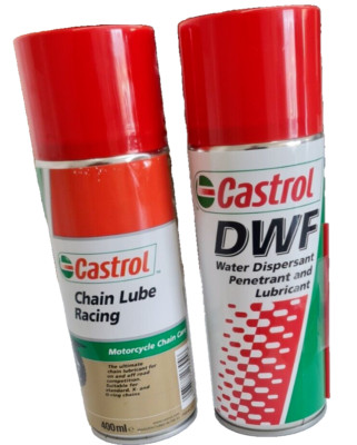 CHAIN LUBE RACING SPRAY + DWF SCHMIERMITTEL SPRAY CASTROL 400 ML