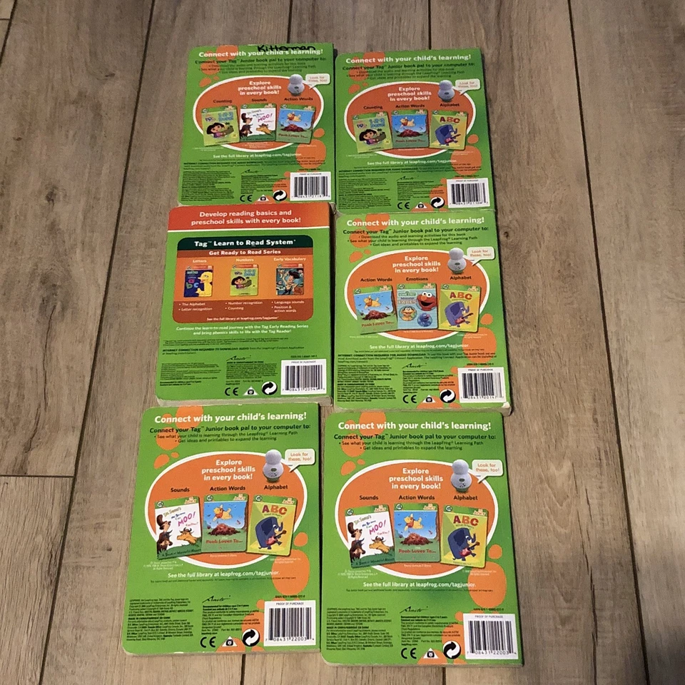 Leap Frog Tag Jr. With 6 Board Books Sesame Street Disney Woody Dr. Seuss - Image 2 of 4