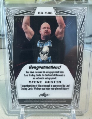 Leaf Metal Legends of Wrestling Stone Cold Steve Austin 1/1