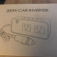 200W Car Power Inverter, PiSFAU DC 12V to 110V AC Car Plug Adapter Outlet with