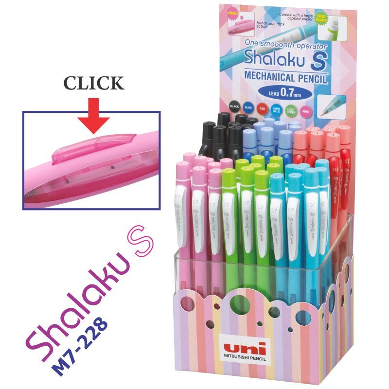 2-x-uni-ball-shalaku-m7-228-0-7mm-mechanical-pencil-6-different-body
