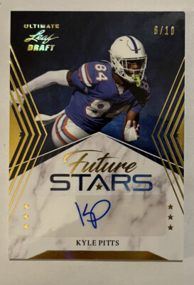 2021 Leaf Ultimate Draft Future Stars Auto /10 #FS-KP1 Kyle Pitts RC Rookie Card