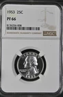 1953 Proof Washington 25¢ NGC PF 66