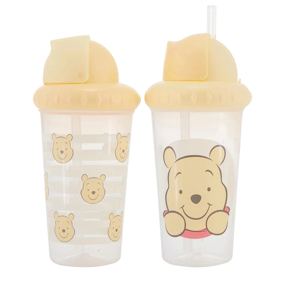 Tazas para sorber niños/niñas Disney para niños pequeños | Taza para sorber de 10 onzas 2 paquetes Winnie the Pooh Foto 2 de 3
