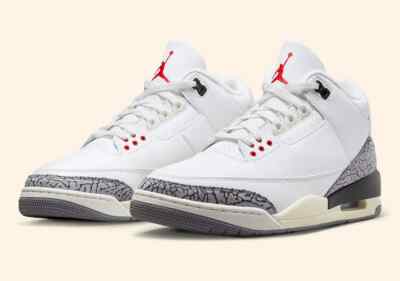 Nike Air Jordan 3 Retro Shoes White Cement Reimagined DN3707-100 (F) Men's NEW