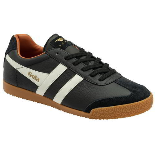Gola Harrier Leather Classic Black White Mens Sneakers Trainers Shoes Size  8-12