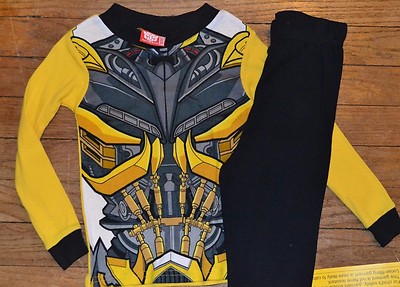 Transformers Bumble Bee Authentic  Loungewear 2 Piece Set Snug Fitting Size 4 