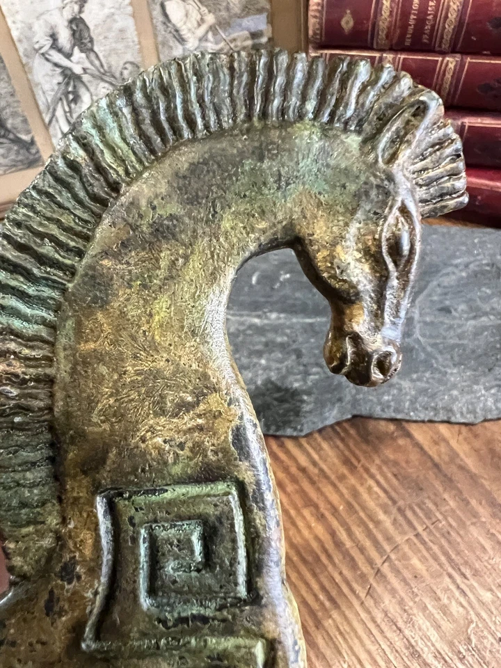 Cheval Bronze Etrusque Statuette Antique Horse - Photo 3/4