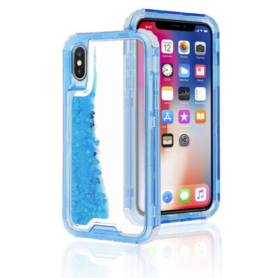 For Apple iPhone X | XS - Waterfall Glitter Liquid Shock Proof