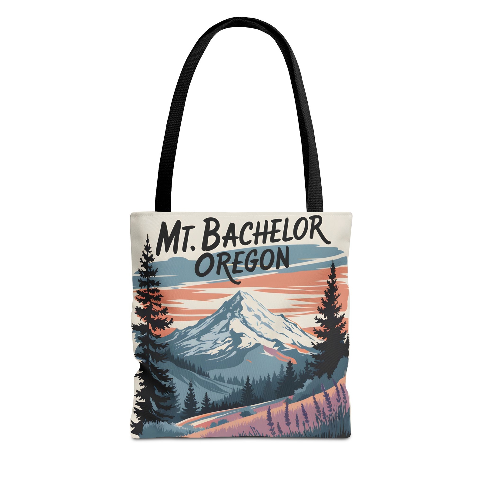 Mt Bachelor Oregon All Over Print Tote Bag Nature Landscape Travel Apparel