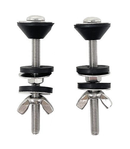 Cistern To WC Pan Bolt Through Kit, 2 Pcs Unassembled Cistern Bolts Toilet Pan Fixing Fitting Includes Bolts Conical Washers Washers And Wing Nuts - View #8