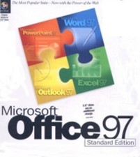 Microsoft Office 97 Standard CD-ROM Word Excel PowerPoint for Windows Full