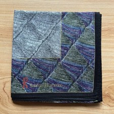 HANDKERCHIEF MEN'S POCKET SQUARE VINTAGE GEOMETRIC PLAIN COTTON 18" B0527