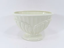  Vintage Haeger Pottery 709 Gloss White Oval Footed Planter Vase