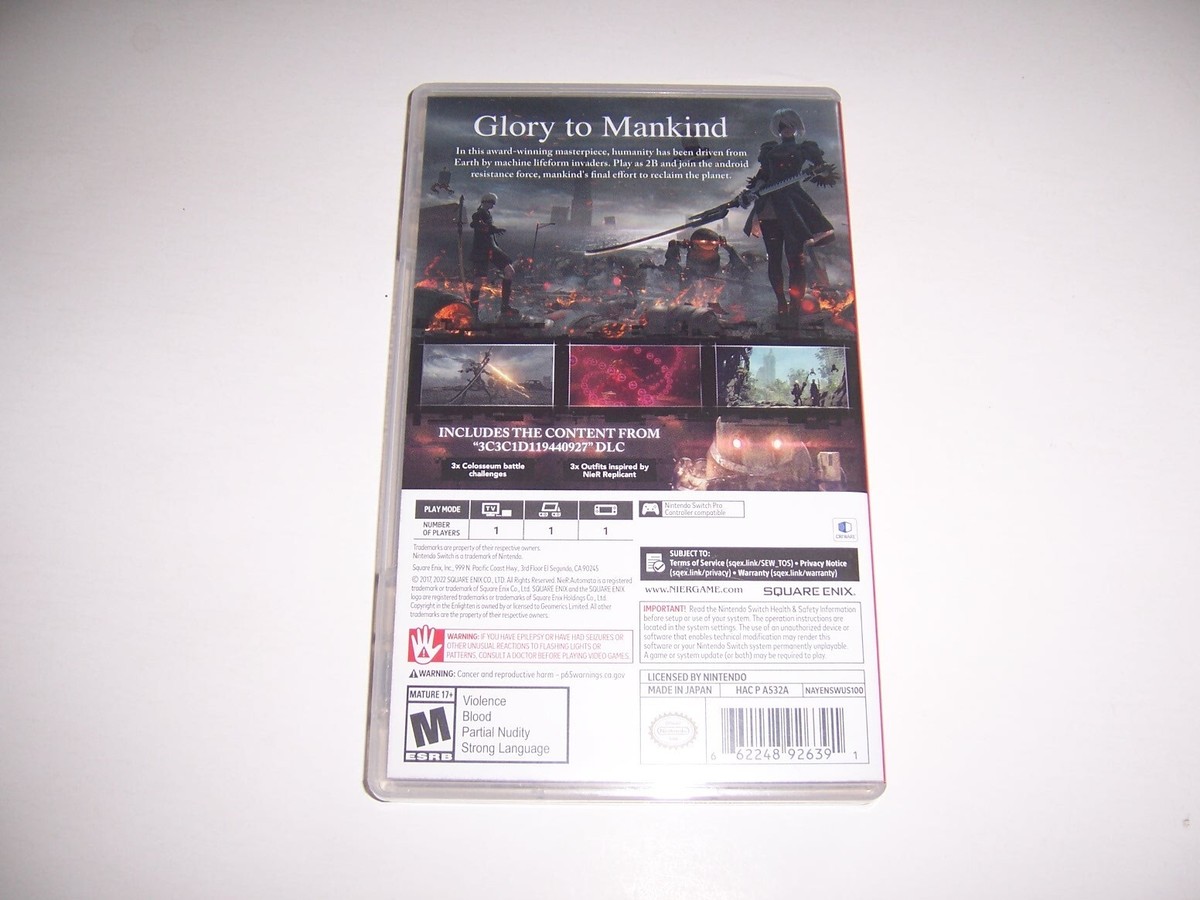 Authentic Box Case ONLY Replacement Switch Nier Automata End of