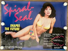 Vintage Spiral Seal Shapes The Future Poster 18" x 24" Man Cave Garage Car Parts