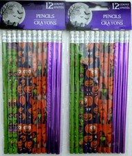 New Halloween Theme Pencils 12 Pack   Set of 2 24 Total 