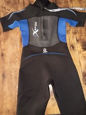 XPS Boys Stretch Shorty Scuba Neoprene Swimsuit Wetsuit Black Blue Size S