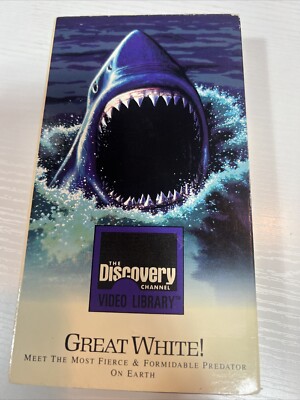 Rare 1992 Discovery Channel Great White Shark Week VHS Tape Barry