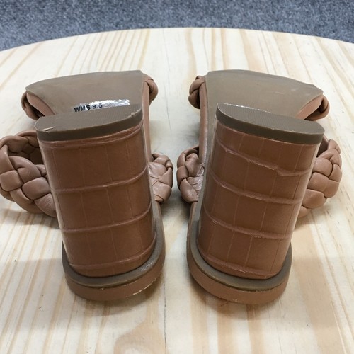 Dolce Vita Sandals Womens 9.5 Hardy Braided Strap Slip On Heels Slide Brown - Picture 10 of 17