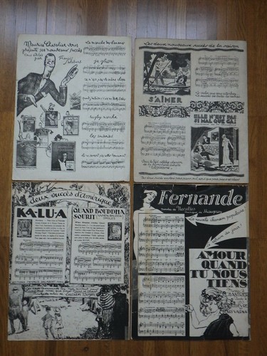 4 partitions vers 1925 MISTINGUETT La Java Belote En Douce MAURICE YVAIN - Picture 2 of 2