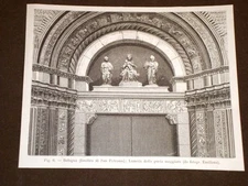 Rare view of late '800 Bologna Basilica di San Petronio Lunetta Porta major