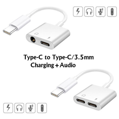 Audio Headphone USB Charging Cable Adapter HUB for Android  Phone US