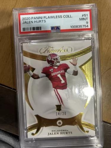 2020 Panini Flawless Collegiate - #51 Jalen Hurts /20 (RC)