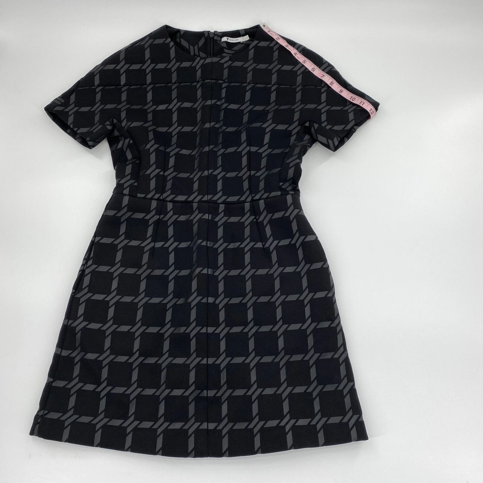 T Alexander Wang abito donna nero manica corta con tasche piccolo