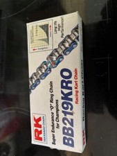 Chaîne Kart RK bleue O Ring Chain Super Endurance 219 pas 114 maillons neuve.