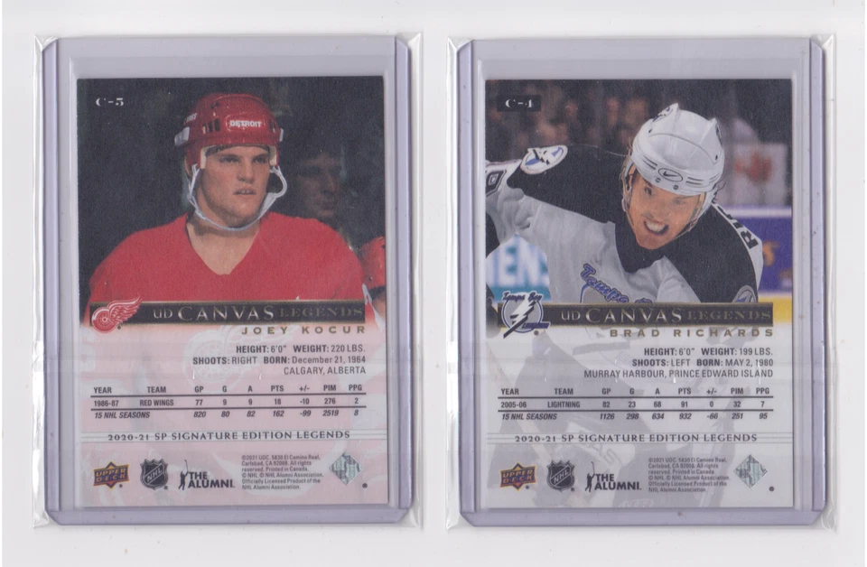 2020-21 UPPER DECK SP SIGNATURE EDITION UD CANVAS LEGENDS INSERT -DROP DOWN LIST - Image 2 of 4