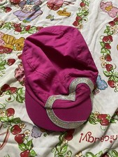 girls children's place pink heart glitter embedded graphic hat. Size 7-8 medium