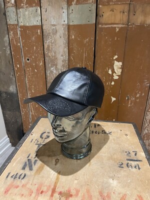 Jamont Kunstleder Baseball Cap schwarz Herren verstellbar